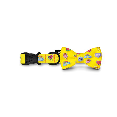 COLLAR CON MOÑO EMOJI AMARILLO - JACK PET STYLE