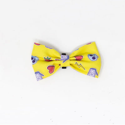 COLLAR CON MOÑO EMOJI AMARILLO - JACK PET STYLE