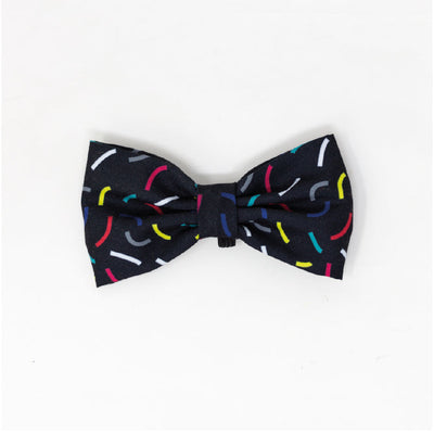 COLLAR CON MOÑO CONFETTI NEGRO - JACK PET STYLE