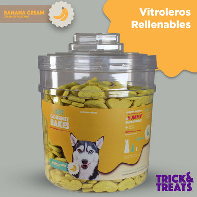 BOTE INDIVIDUAL: CATCH! - BANANA CREAM - CREMA DE PLATANO - (CORAZON CHICO) - TRICK & TREATS