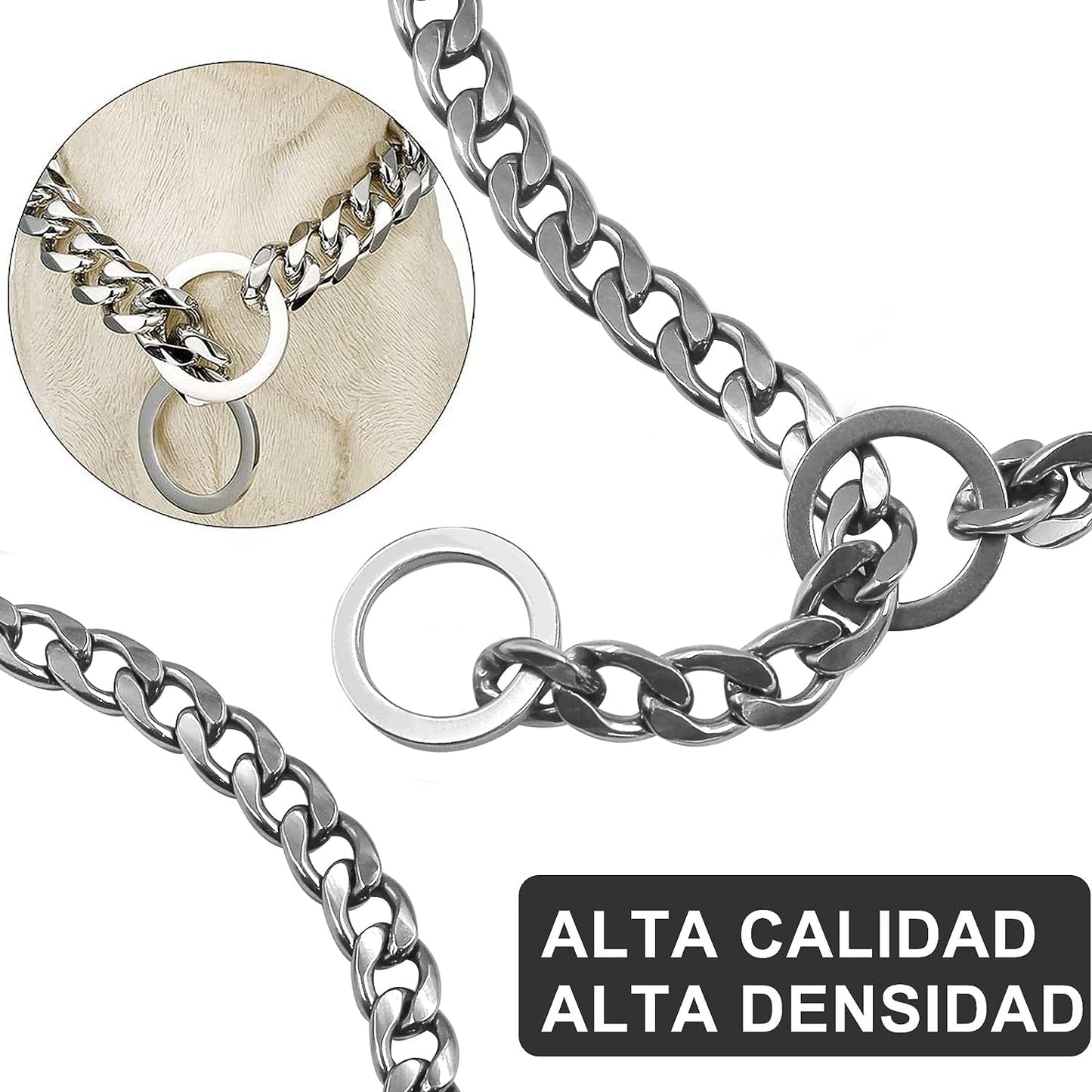 COLLAR DE ACERO APLANADO CON ARGOLLA - FH