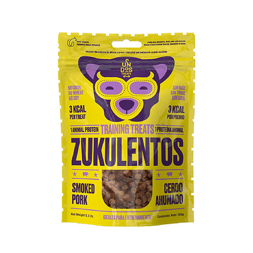 ZUKULENTOS ENTRENADORES - CERDO AHUMADO 155GR - UN DOS TREATS