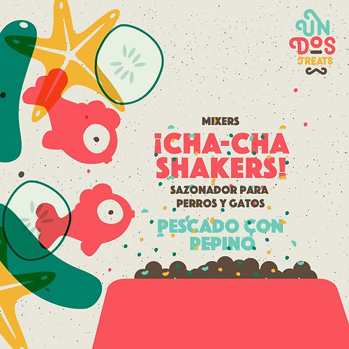 UN DOS TREATS - ¡CHA-CHA-SHAKERS PESCADO CON PEPINO 50GR