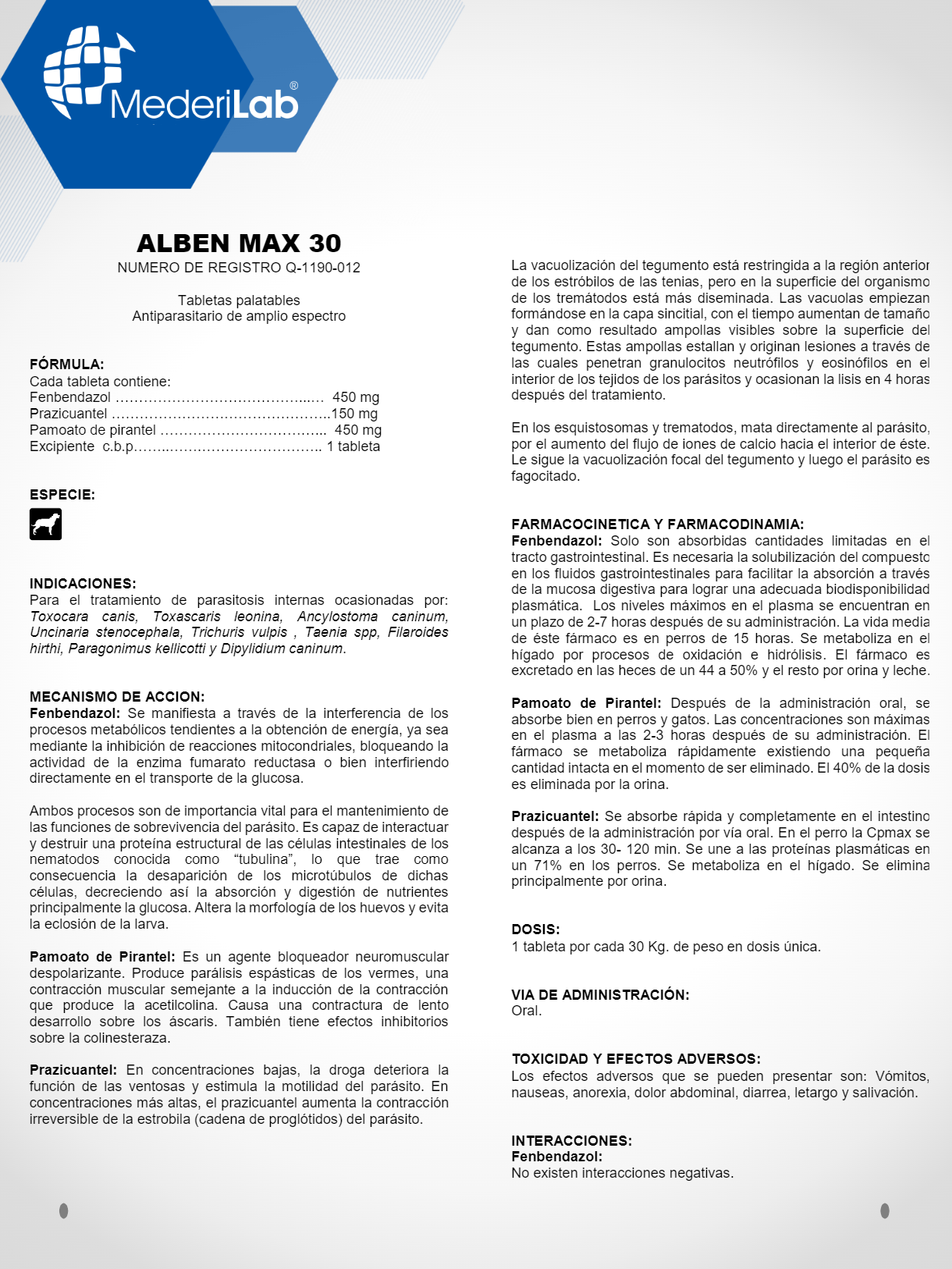 ALBEN MAX - MEDERILAB