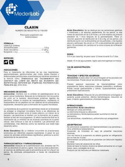 CLAXIN SUSPENSION 15ML - MEDERILAB