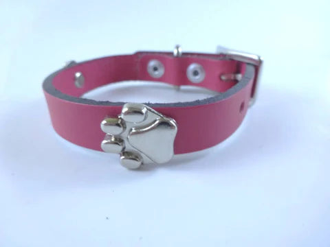 COLLAR DE PIEL CON APLICACIONES METALICAS (2 CM DE ANCHO)