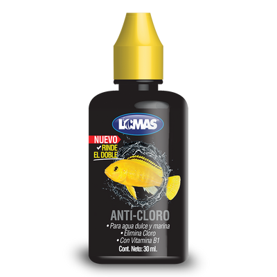 ANTICLORO CON VITAMINA B1 PARA PECES 30 ML.