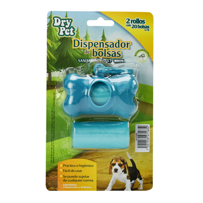 DISPENSADOR C/BOLSAS SANITARIAS DRY PET - 40 PZ