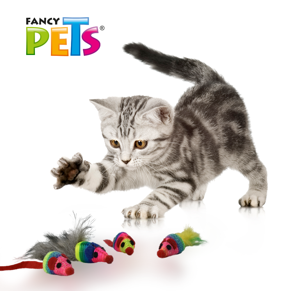 JUGUETE RATON FANCY PETS - 4 PZ