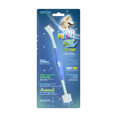 CEPILLO DENTAL DE DOBLE CABEZAL 360 FANCY PETS