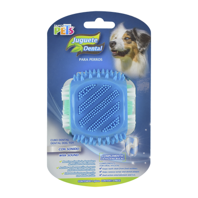 JUGUETE CUBO DENTAL C/CERDAS P/PERRO FANCY PETS