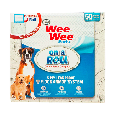 WEE-WEE PADS 50 PZ C/DISPENSADOR FOUR PAWS