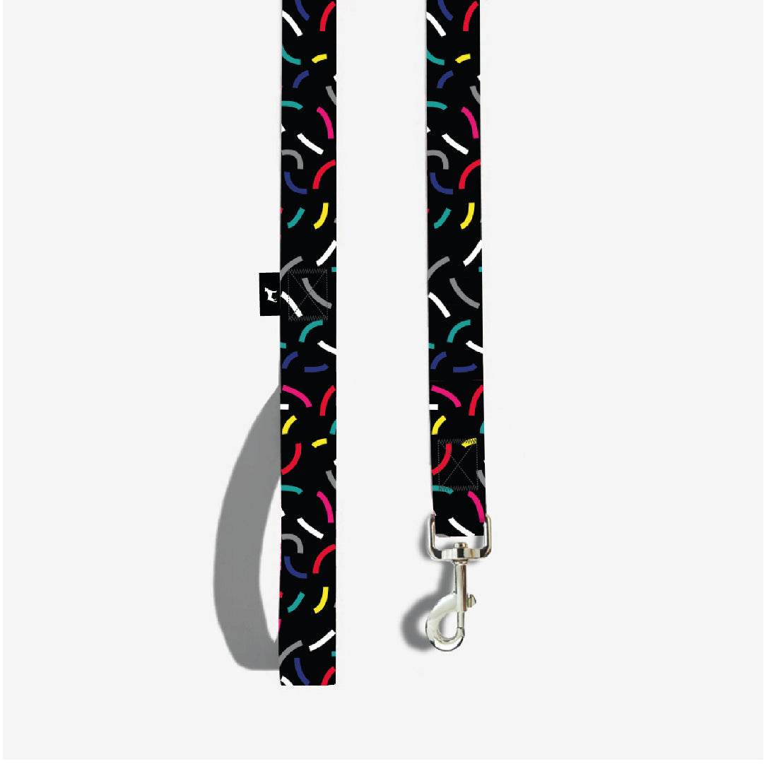 CORREA CONFETTI NEGRO - JACK PET STYLE