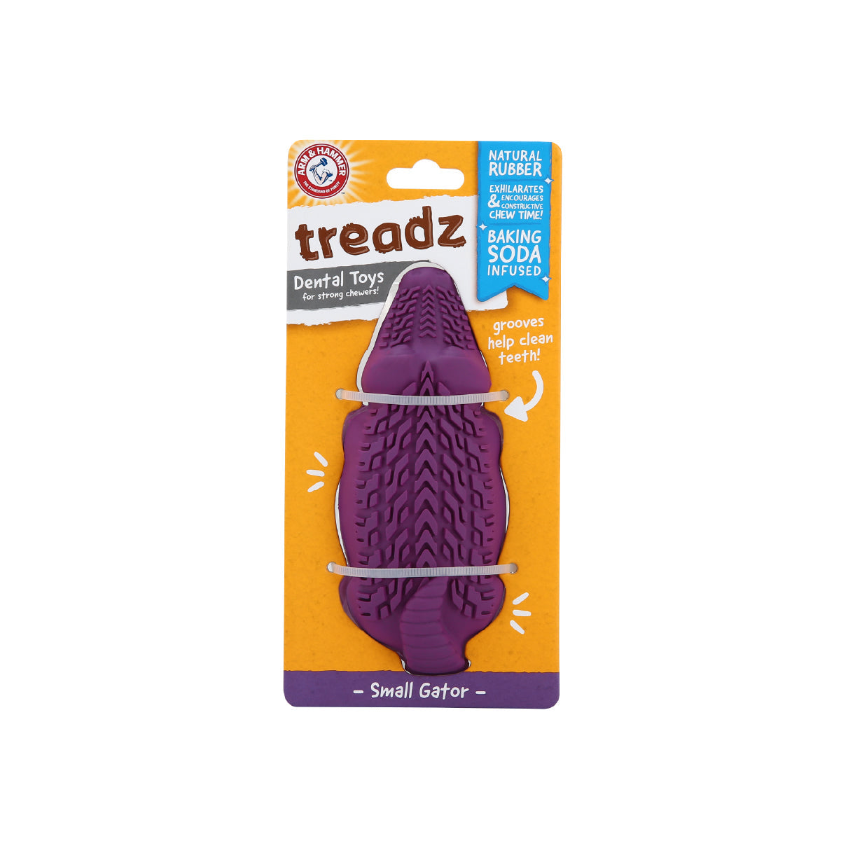 SUPER TREADZ MINI COCODRILO JUGUETE PARA PERRO - ARM & HAMMER