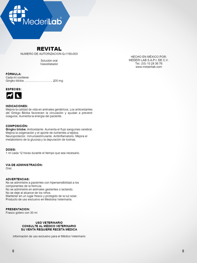 REVITAL SOLUCIÓN ORAL MEDERILAB