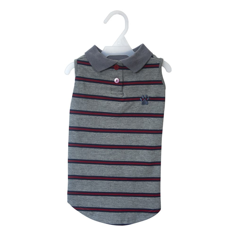 PLAYERA POLO GRIS FANCYPETS