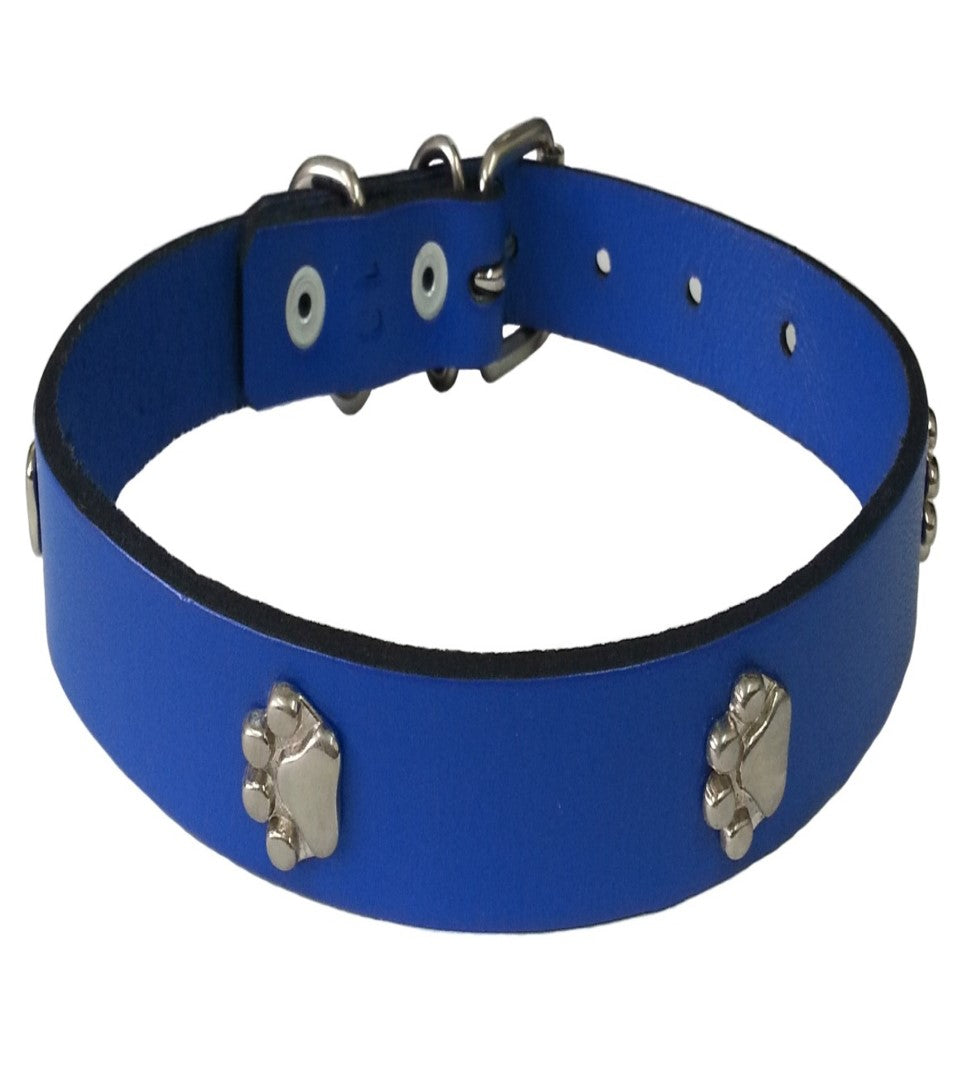 COLLAR DE PIEL CON ADORNO METÁLICO 3CM - SILVERADO