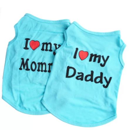 SV10 Playera Mom/Dad AZUL, Paw Pets