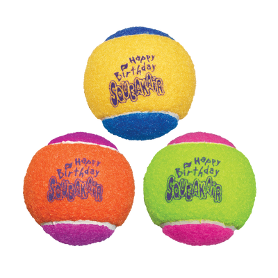 KONG Squeakair Birthday Balls 3-Pk