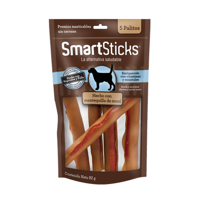 SmartBones Sticks Cacahuate 5 Palitos