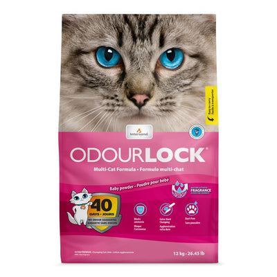 Intersand Arena aglutinante de arcilla odour lock aroma talco de bebe para gato