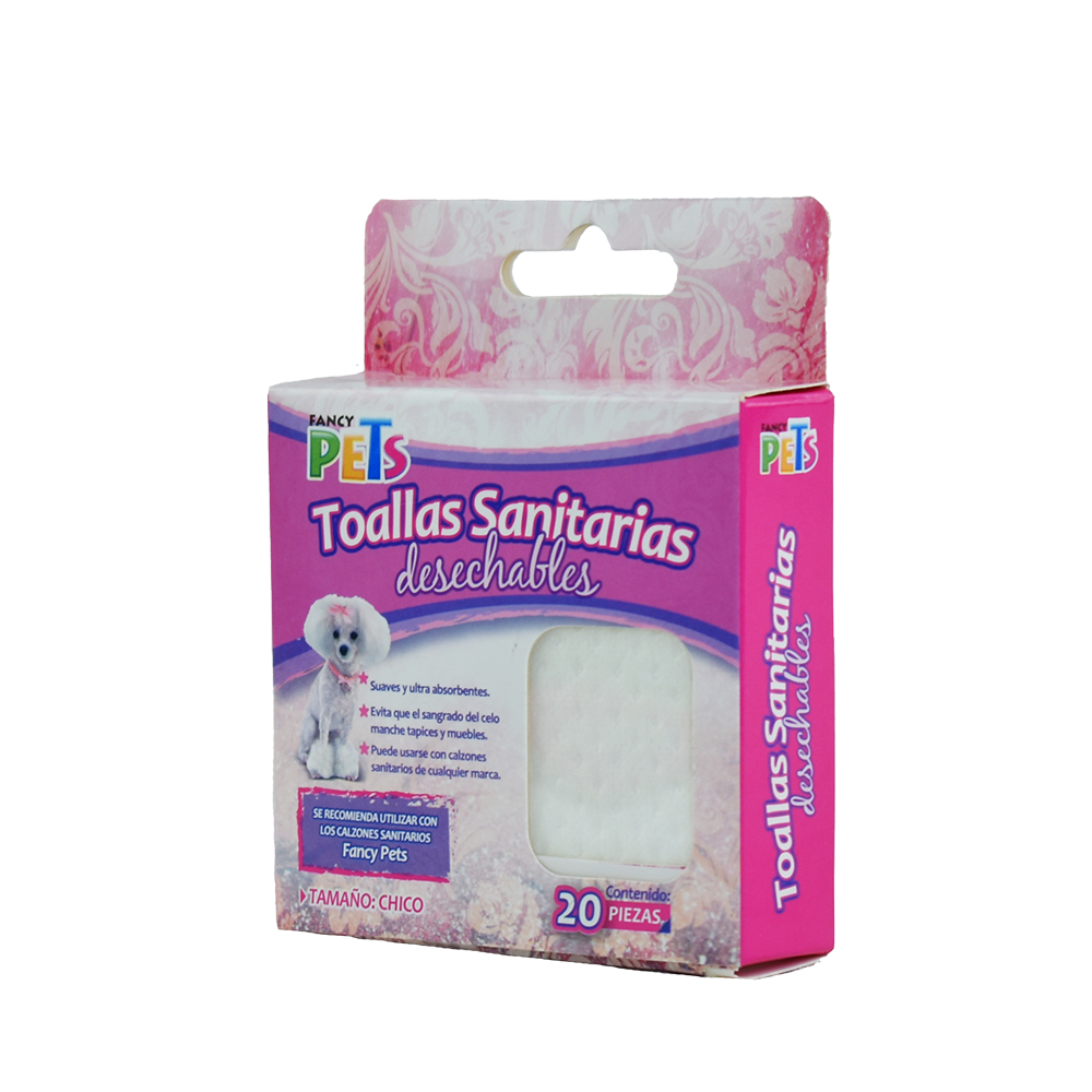 TOALLAS SANITARIAS DESECHABLES FANCY PETS 20 PZ.