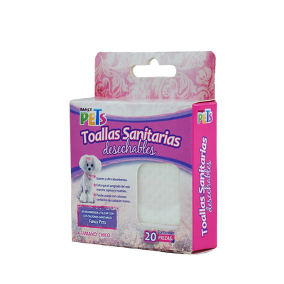 TOALLAS SANITARIAS DESECHABLES FANCY PETS 20 PZ.