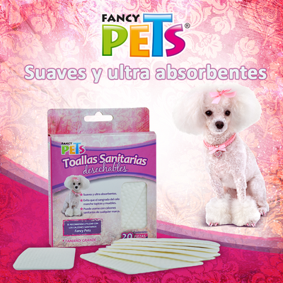 TOALLAS SANITARIAS DESECHABLES FANCY PETS 20 PZ.