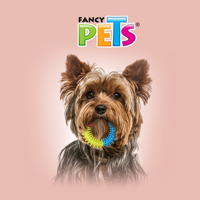 JUGUETE ARO TRICOLOR DE CAUCHO FANCY PETS