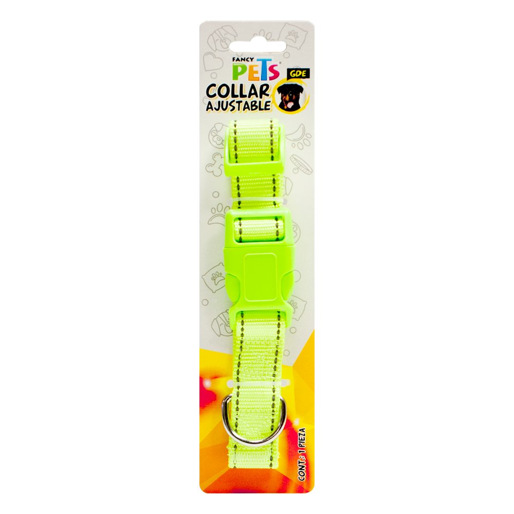 COLLAR DE NYLON C/BANDAS REFLEJANTES FANCY PETS