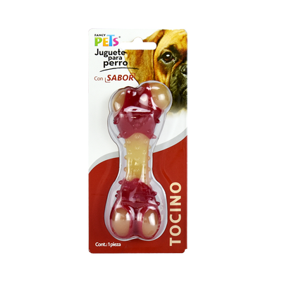 JUGUETE HUESO SABOR TOCINO FANCY PETS