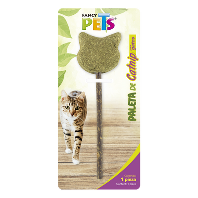 PALETA DE CATNIP C/PLUMA FANCY PETS