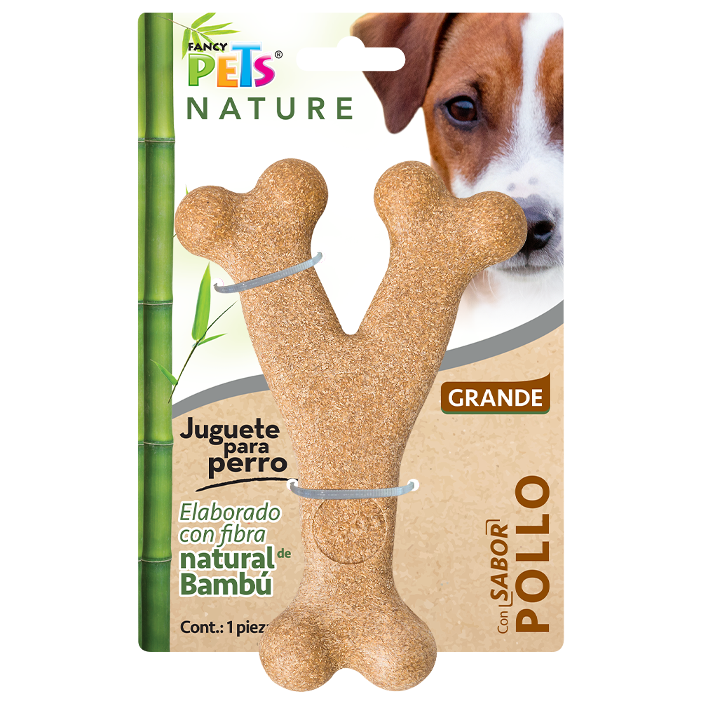 JUGUETE HUESO TRIPLE DE BAMBU NATURE FANCY PETS