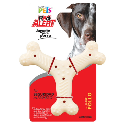 JUGUETE HUESO TRIPLE SABOR POLLO RED ALERT FANCY PETS