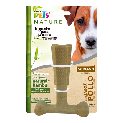 JUGUETE HUESO BAMBU PLUS SABOR POLLO FANCY PETS