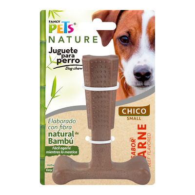 JUGUETE HUESO BAMBU PLUS SABOR CARNE FANCY PETS