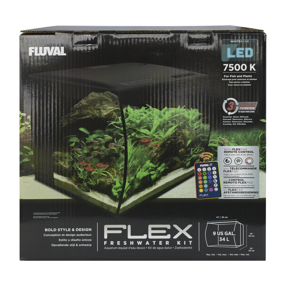 ACUARIO FLUVAL FLEX NEGRO HAGEN