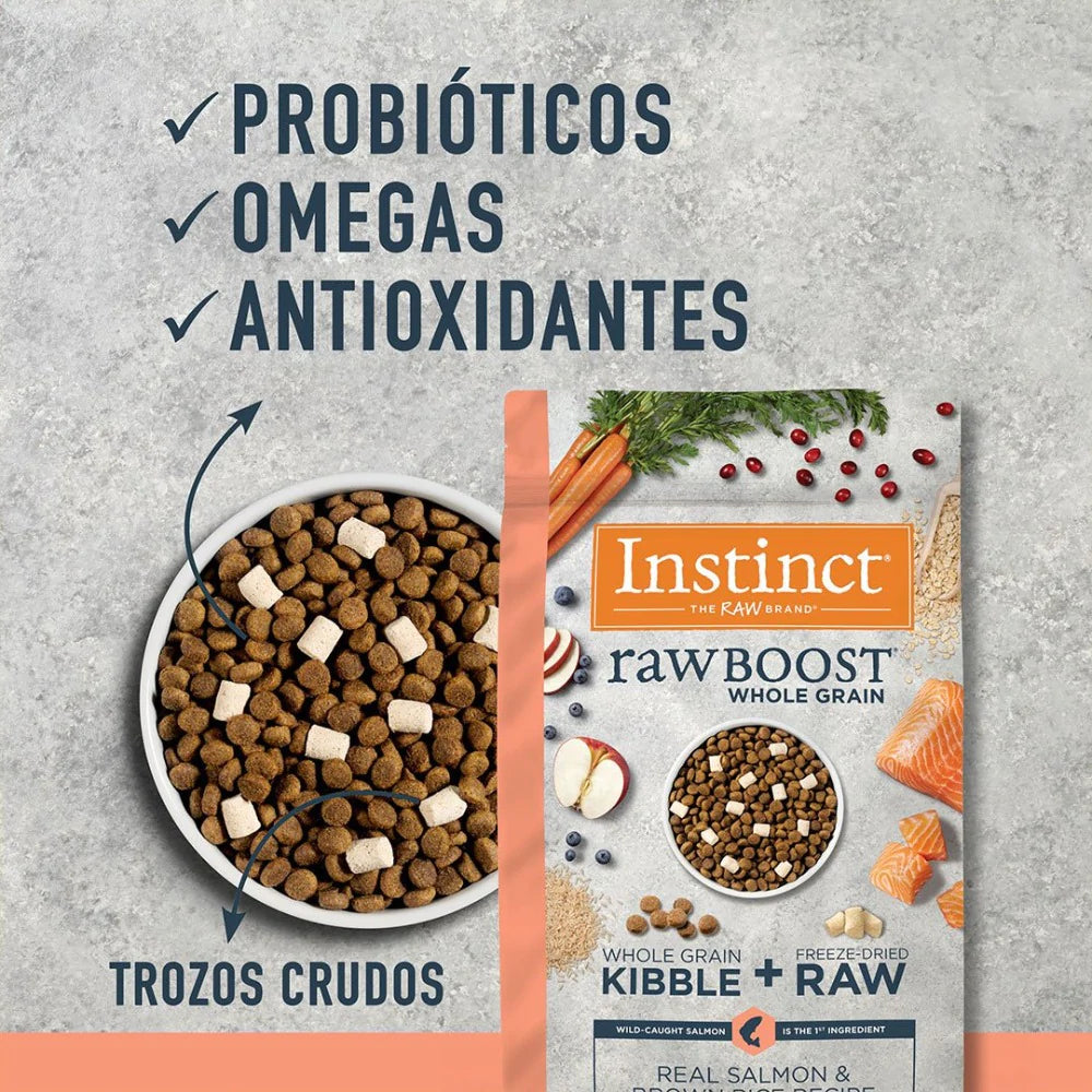 INSTINCT RAW BOOST WHOLE GRAIN SALMÓN (PERROS)