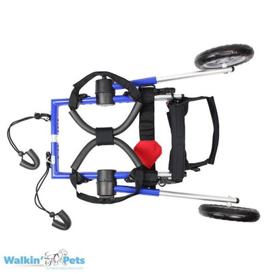 Walkin Pets Silla de Ruedas Azul Mediana con puntales y ruedas rellenas de espuma