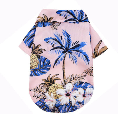 Paw Pet- Playera Hawaiana rosa