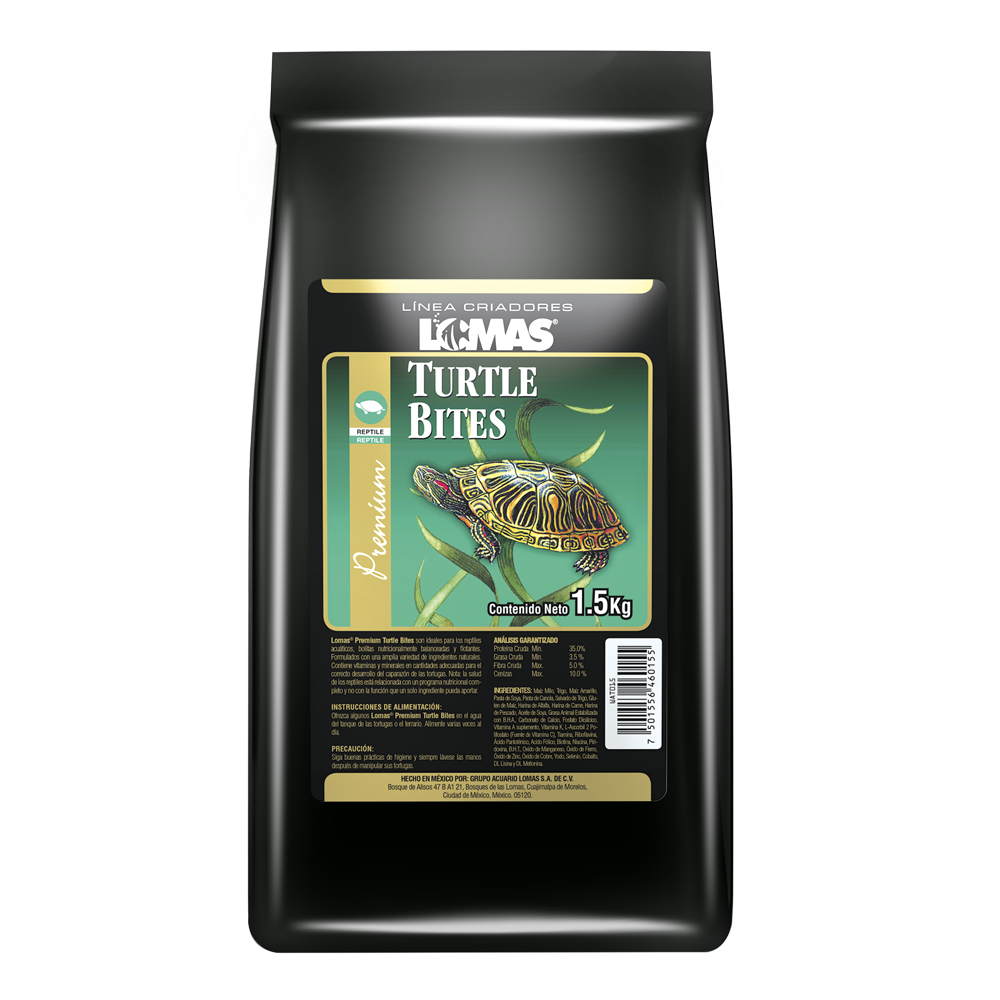 TURTLE BITES 90 G - 1.5 KG LOMAS