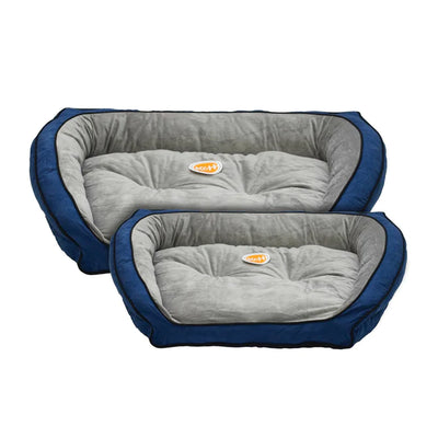 K&H Cama Bolster Couch Azul/Gris para Perro Chica