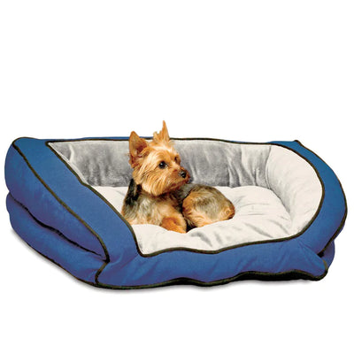 K&H Cama Bolster Couch Azul/Gris para Perro Chica