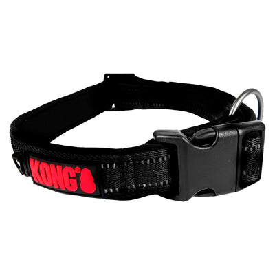 KONG Collar Suave de Nylon Negro Chico