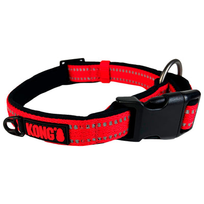 KONG Collar Suave de Nylon Rojo