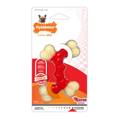 Nylabone Juguete Power Chew Doble Hueso Tocino