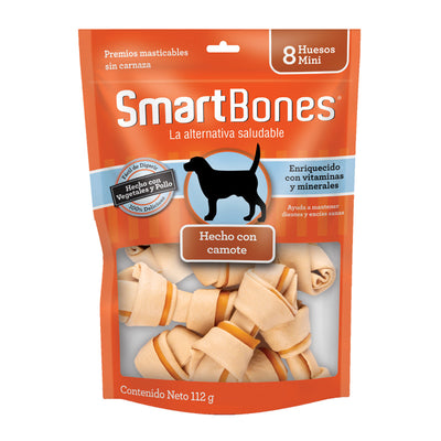 SmartBones Huesos Camote Mini (8 Piezas)