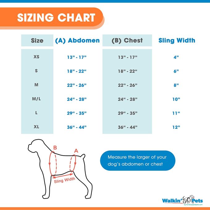 Walkin Pets Cabestrillo de soporte Walkin' azul mezclilla